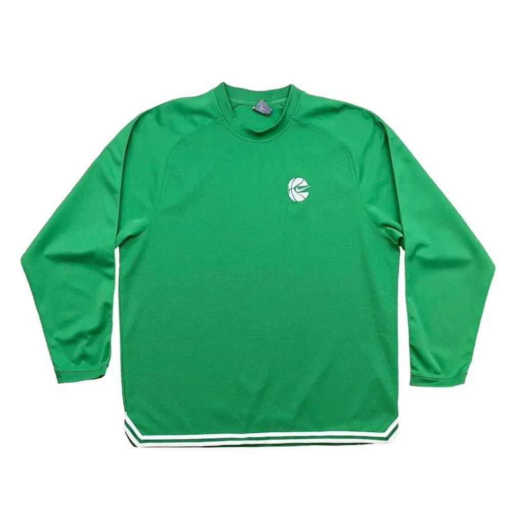 Vintage Y2K Nike Shirt Mens XXL Embroidered Swoosh‎ Green Shooting Jersey 2XL